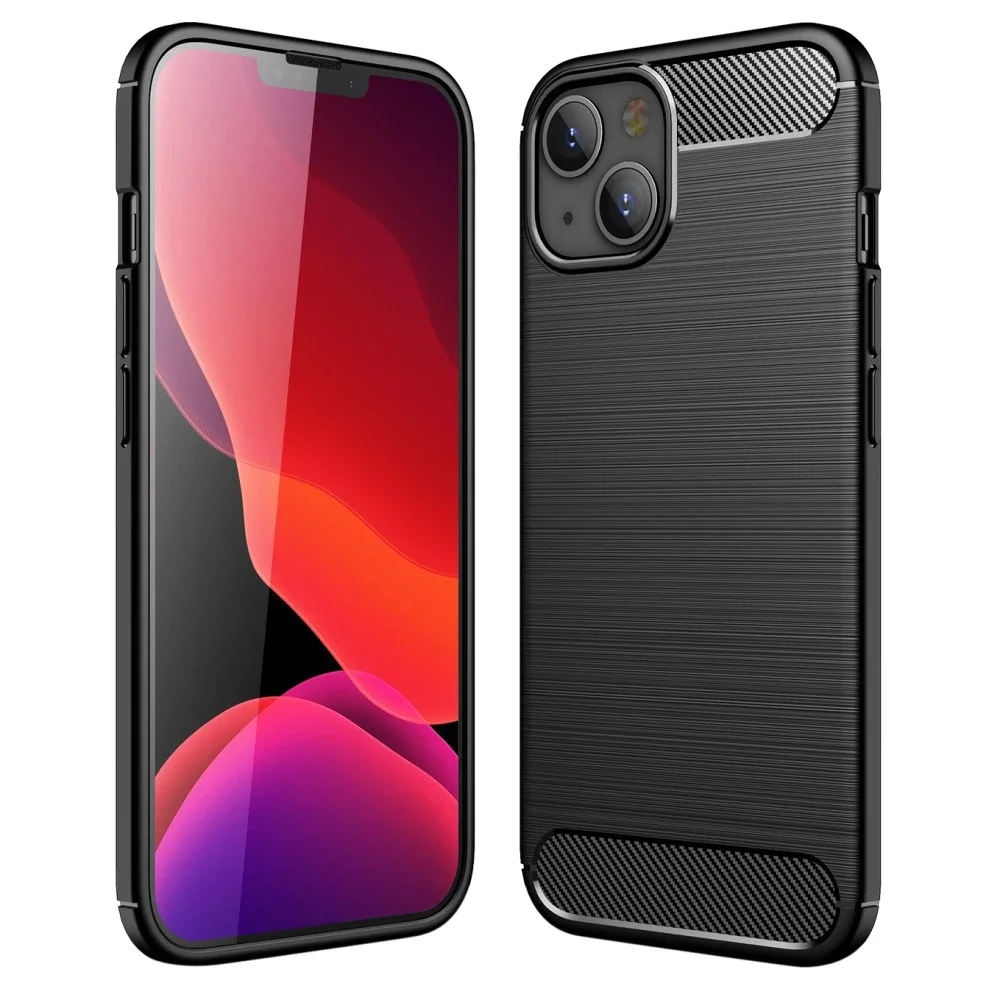 tectTech iPhone 13 TPU-deksel Brushed, Svart tectTech iPhone 13 TPU-deksel Brushed, Svart