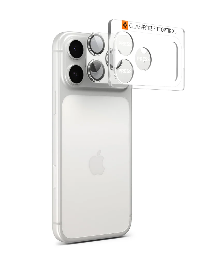 Spigen iPhone 17 Pro EZ Fit Kamerabeskyttelse - Optik Pro XL, Sølv