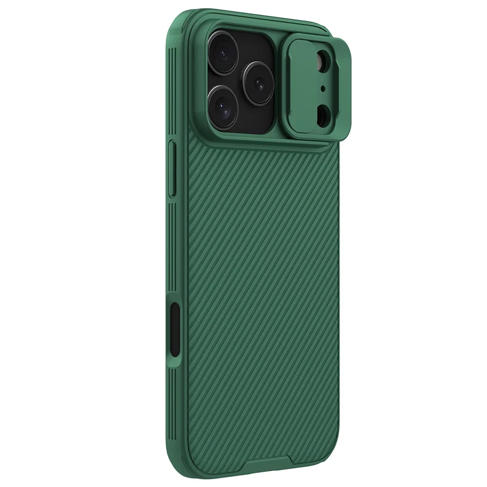 Nillkin iPhone 17 Pro Max Deksel med kameralinsebeskyttelse - CamShield, Grønn
