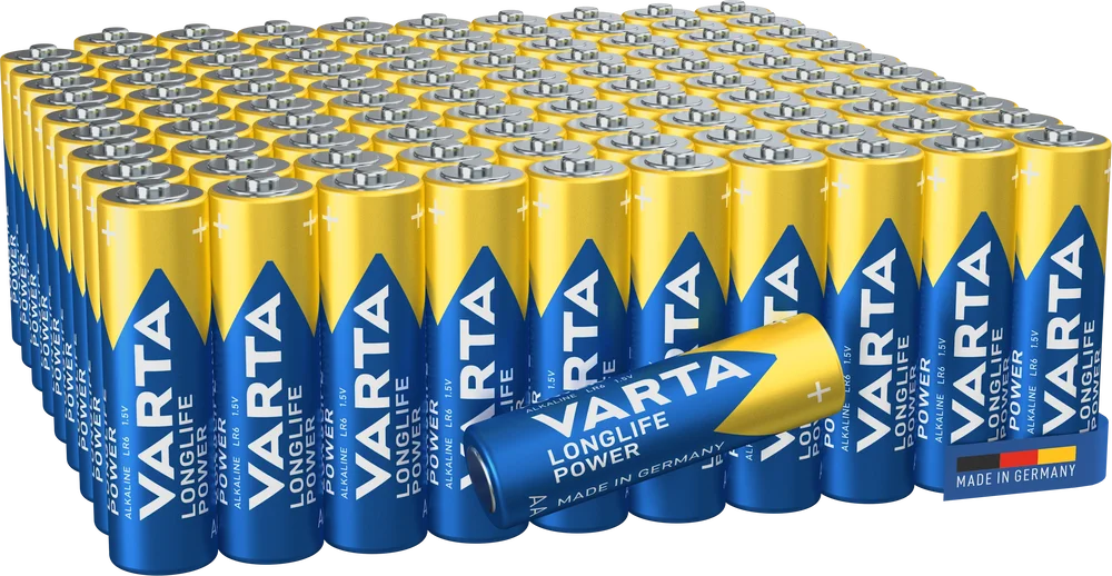Varta Longlife Power AA-batteri LR6 1.5V (100-pakning)