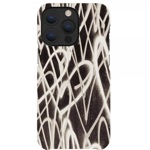 agood company iPhone 13 Pro Deksel Plantbasert Graffiti Heart Black White v:9203313