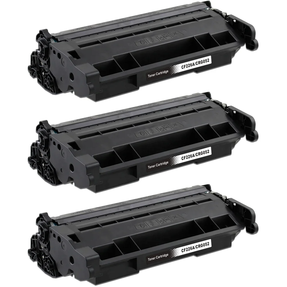 3-pack Kompatibel toner – erstatter HP 26A / CF226A – Svart, 3100 sider