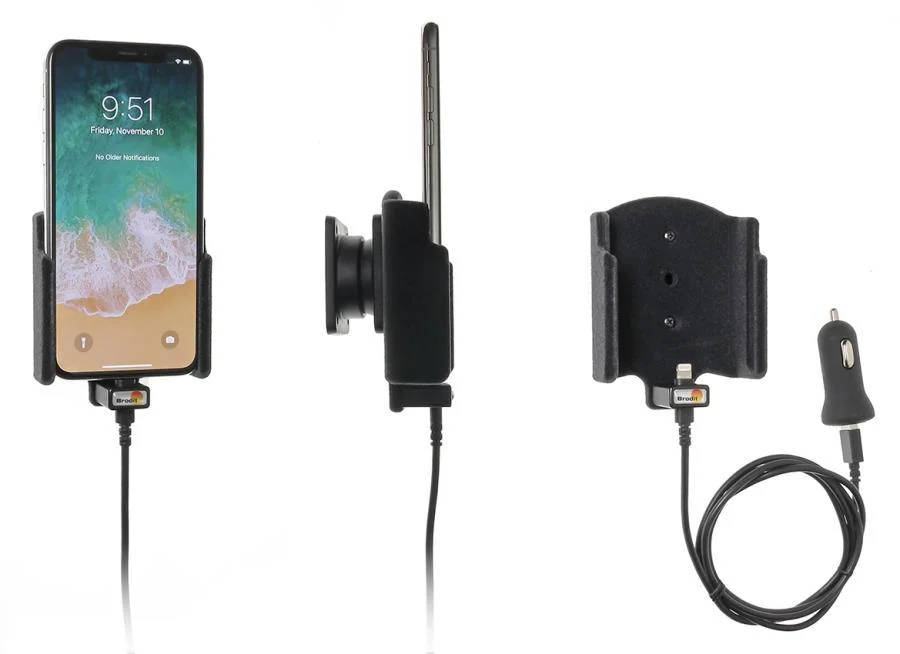 BRODIT BRODIT Aktiv Holder iPhone X Aktiv holder med billader, USB v:5362848