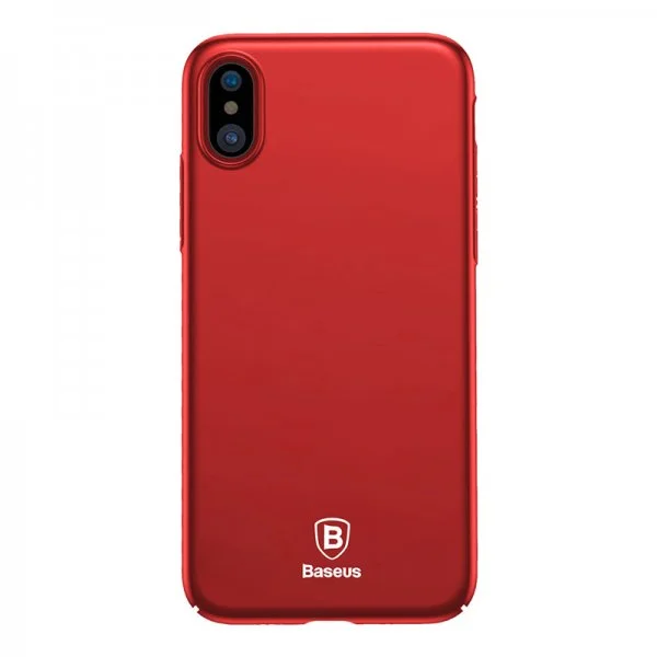 Baseus iPhone X/Xs Deksel Thin Case Rød v:3041632