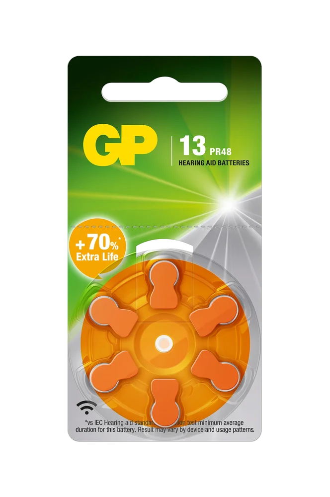 GP Batteries Oticon Xceed BTE Super Power høreapparatbatterier 6-pakning