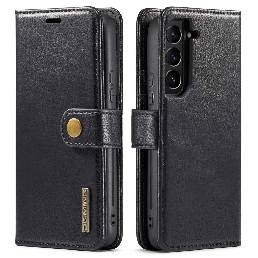 DG.MING Samsung Galaxy S23 Plus Lommeboketui med avtakbart deksel, Black