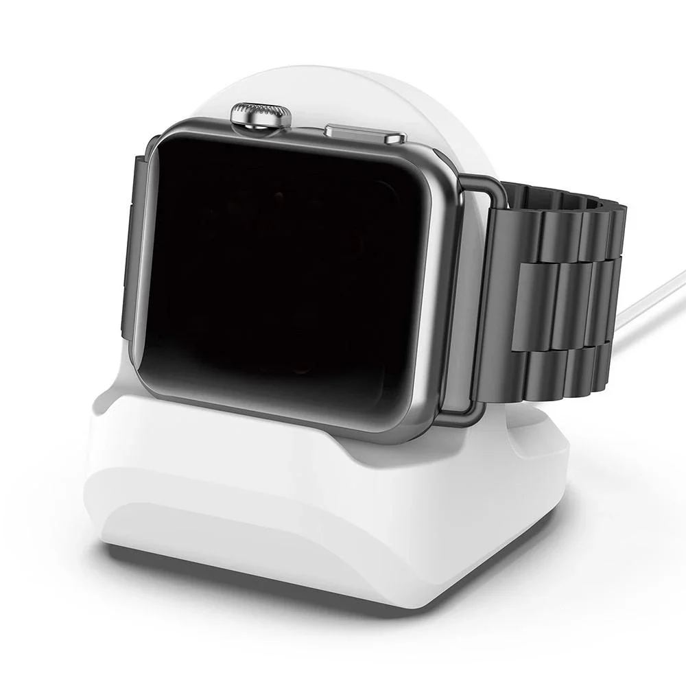 Apple Watch Bordstativ i silikon, Hvit