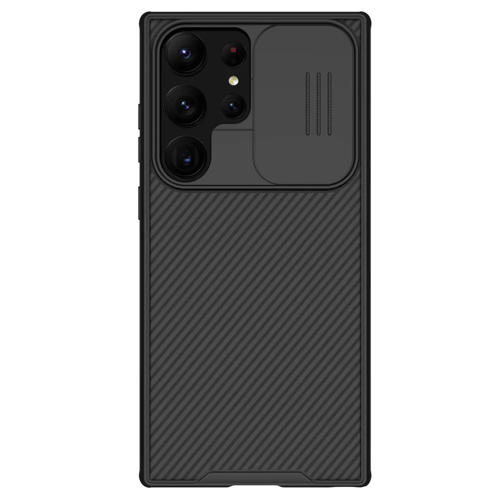 Nillkin Samsung Galaxy S23 Ultra Deksel med kameralinsebeskyttelse - CamShield, Svart