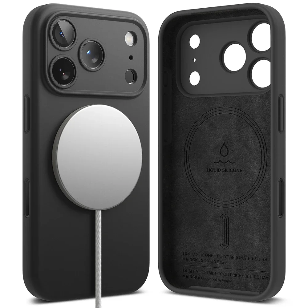 Ringke iPhone 18 Pro MagSafe silikondeksel, Black