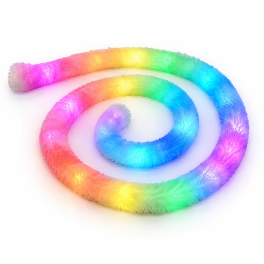 Clas Ohlson Myk og fluffy RGBIC LED-lysslynge med musikkstyring 2m Clas Ohlson Myk og fluffy RGBIC LED-lysslynge med musikkstyring 2m