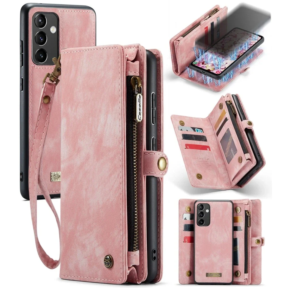 CaseMe Samsung Galaxy A54 Romslig lommeboketui med mange kortlommer, Rosa CaseMe Samsung Galaxy A54 Romslig lommeboketui med mange kortlommer, Rosa