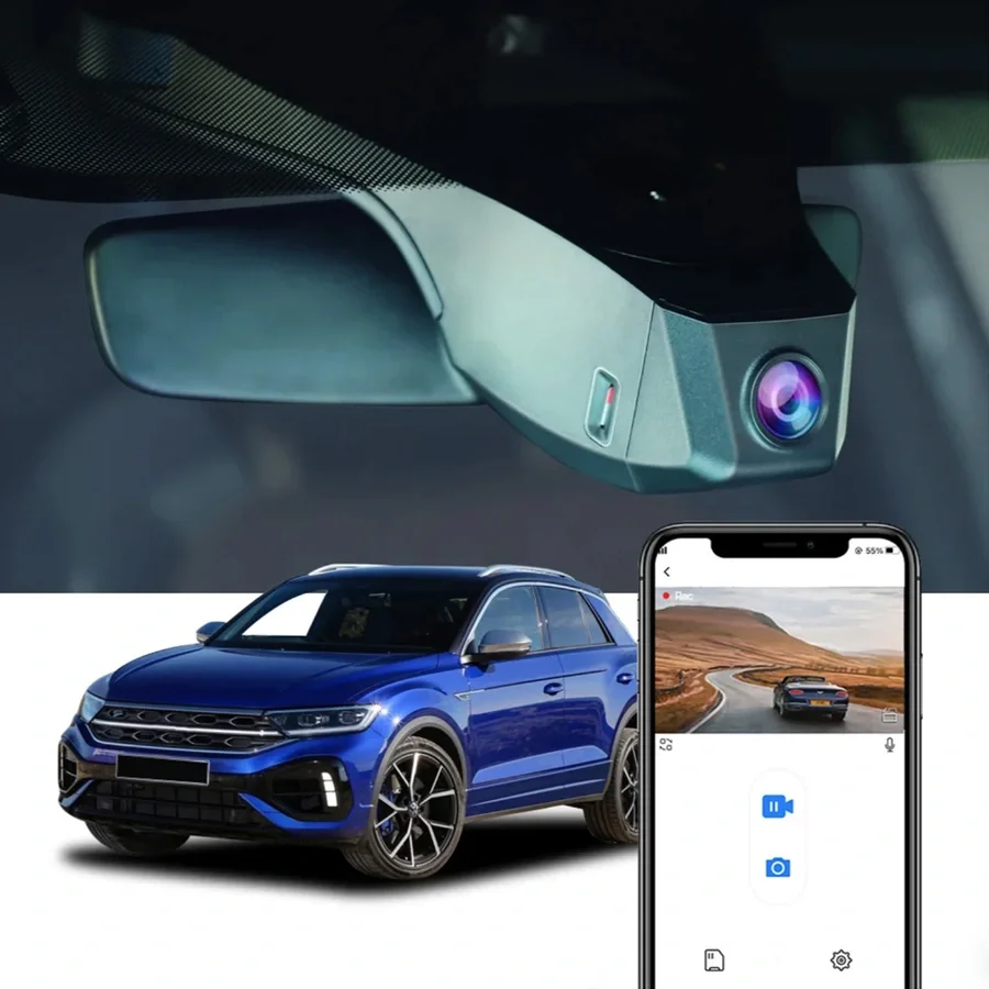 FITCAMX Integrert 4K Dashcam (foran+bak) v:6109800
