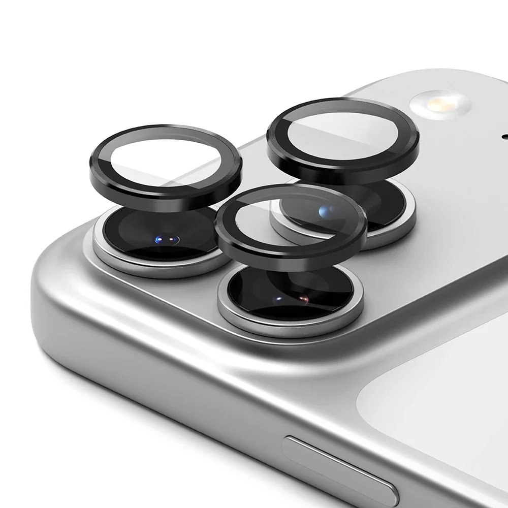 Ringke iPhone 17 Pro 2-pack Linsskydd med aluminiumsramme, Svart
