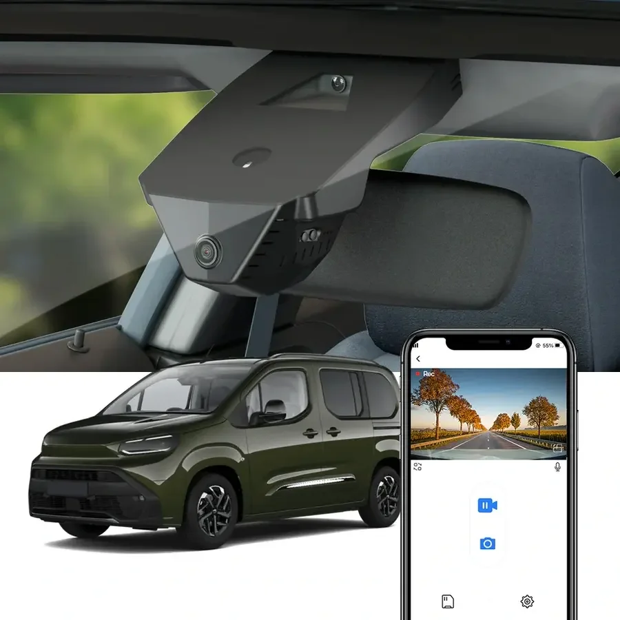FITCAMX Integrert 4K Dashcam (foran+bak) v:6069332