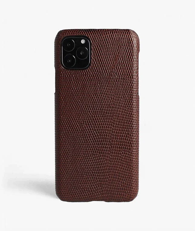 The Case Factory iPhone 11 Pro Max Deksel Lizard Brun