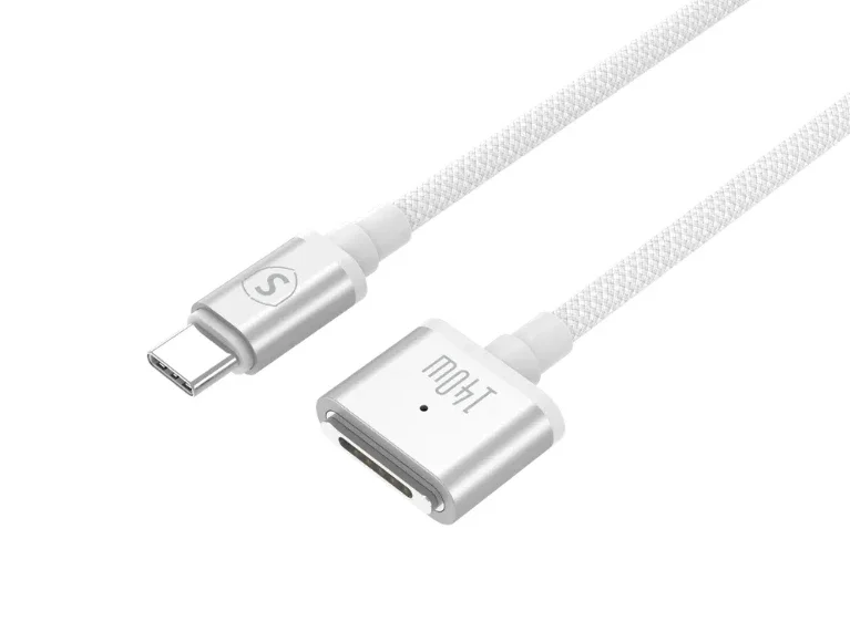 SiGN Kabel USB-C til MagSafe 3 T-type 140W 2m, Hvit SiGN Kabel USB-C til MagSafe 3 T-type 140W 2m, Hvit