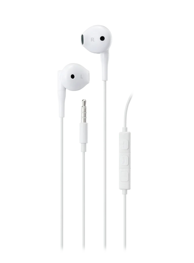 Streetz Ørepropper Semi-in-ear 3.5mm, Hvit