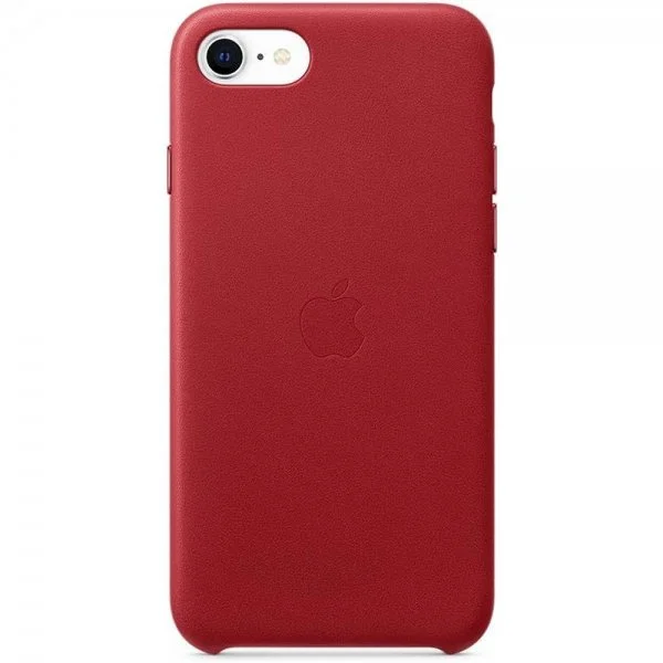 Apple Original iPhone 7/8/SE Deksel Leather Case Rød v:464556