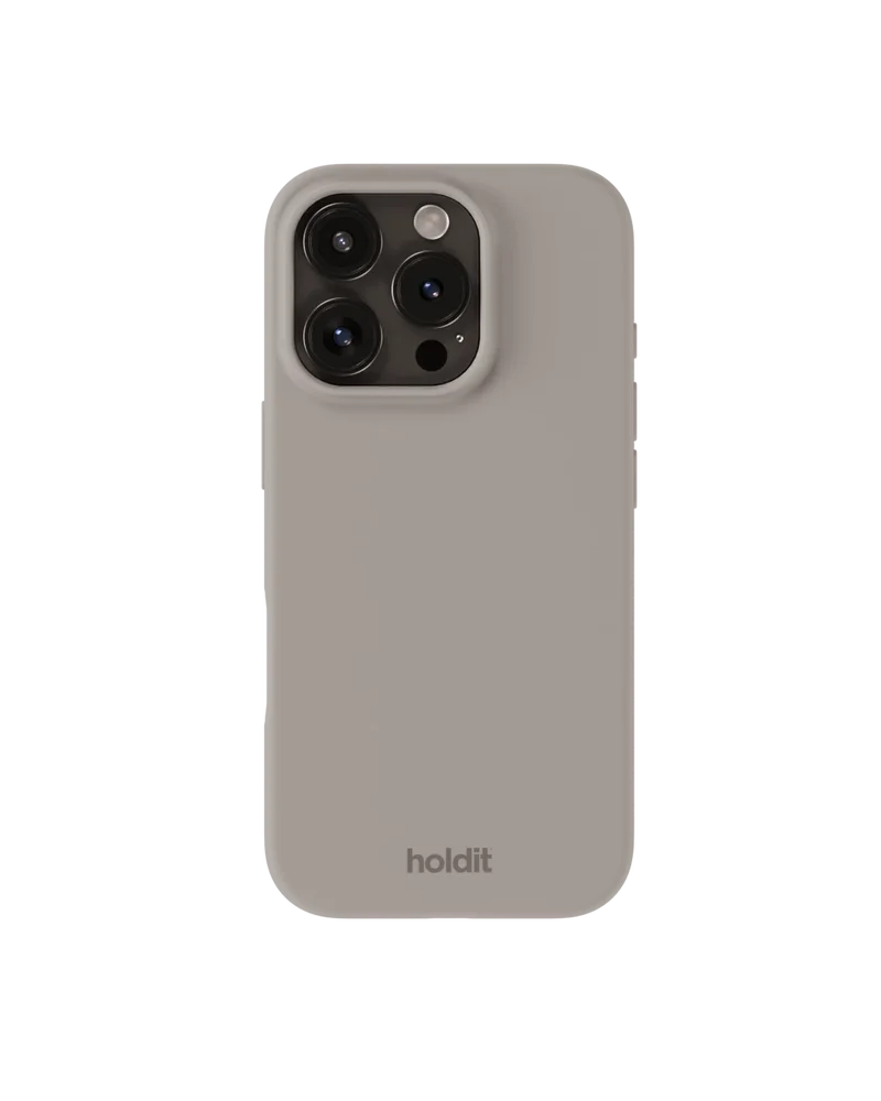 Holdit iPhone 16 Pro Silicone Case, Taupe