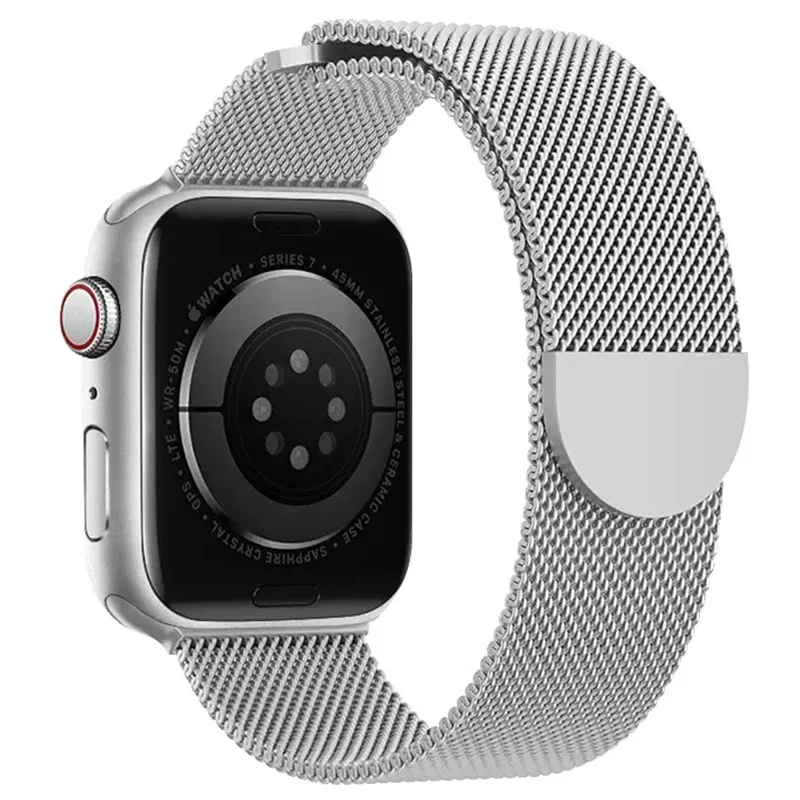 Apple Watch Ultra 49mm 4th Gen Reim Milanese Loop, Sølv