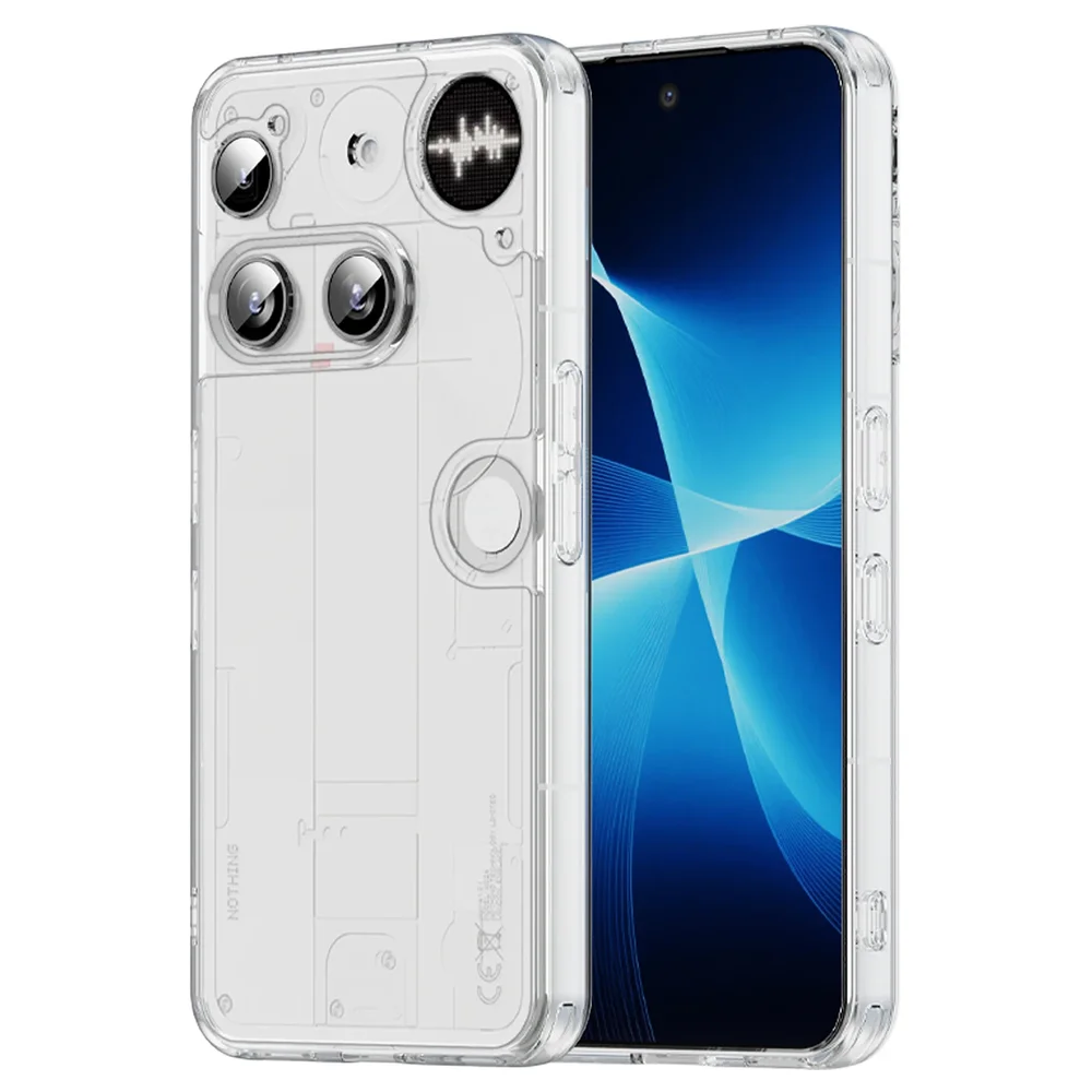 tectTech Nothing Phone 3 Crystal Hybrid-deksel, Gjennomsiktig tectTech Nothing Phone 3 Crystal Hybrid-deksel, Gjennomsiktig
