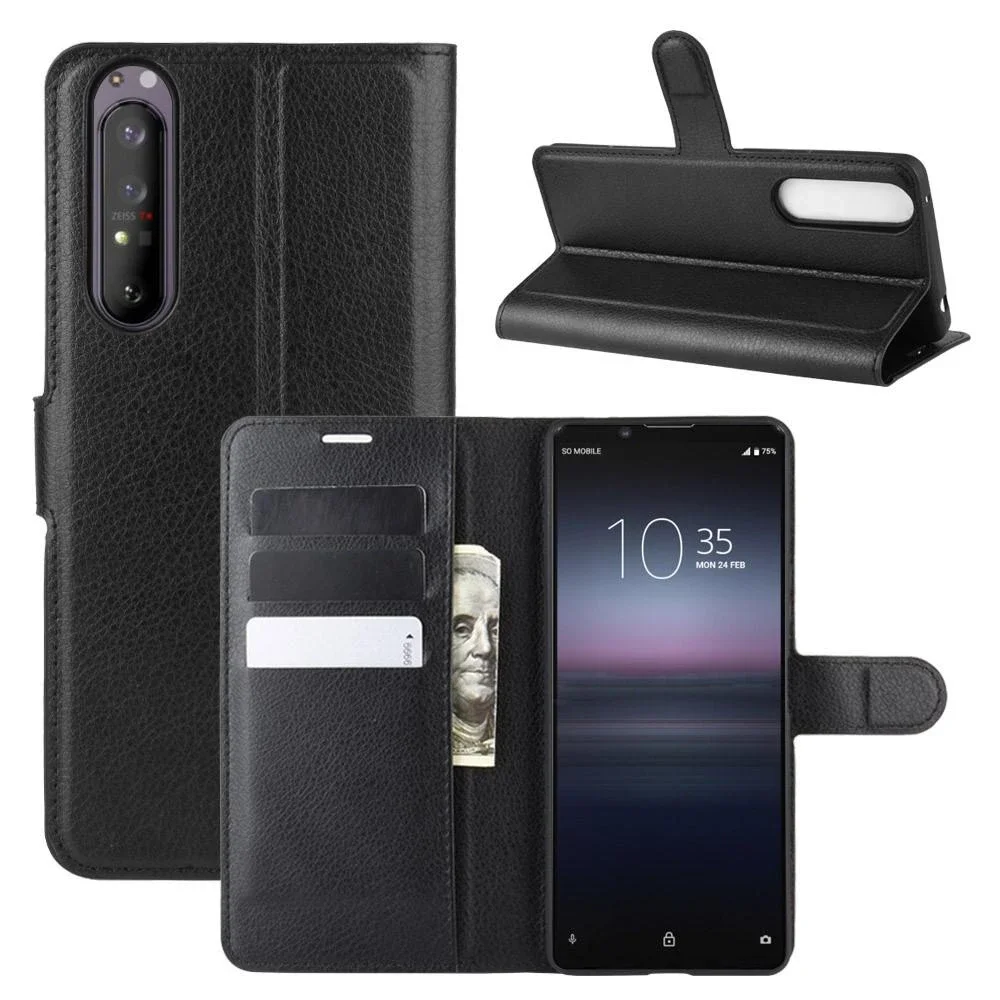 Sony Xperia 1 II Enkelt mobiletui, Svart Sony Xperia 1 II Enkelt mobiletui, Svart