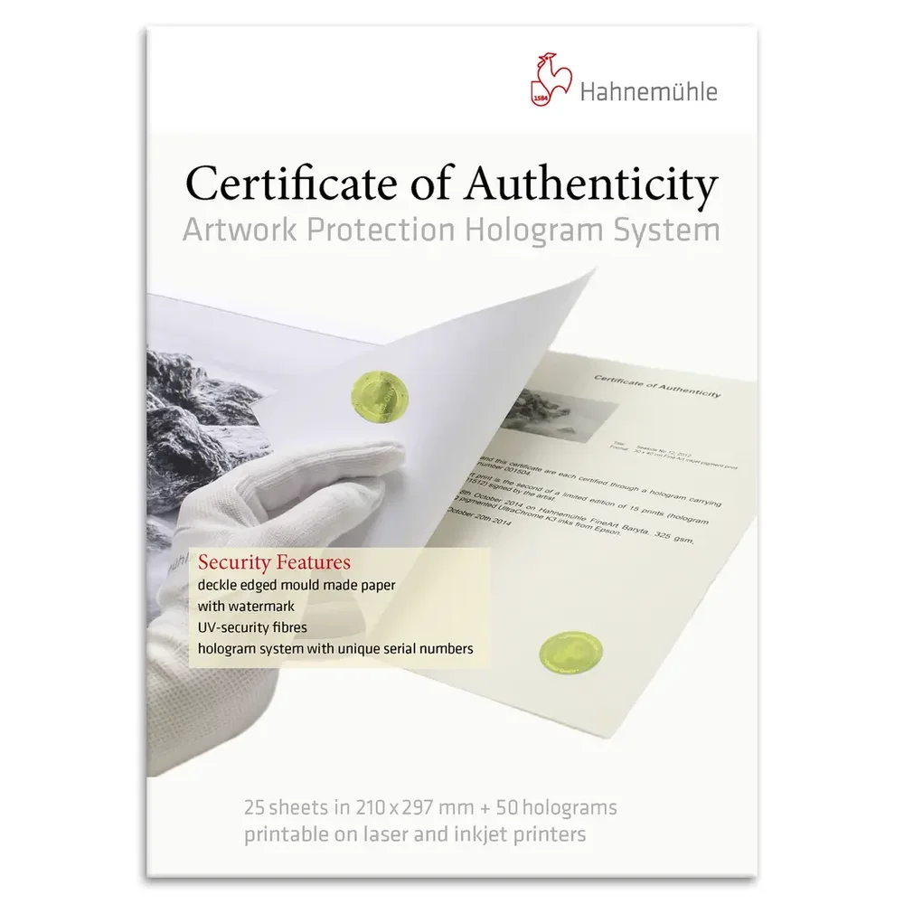 Hahnemühle Certificate of Authenticity v:6744152 Hahnemühle Certificate of Authenticity v:6744152
