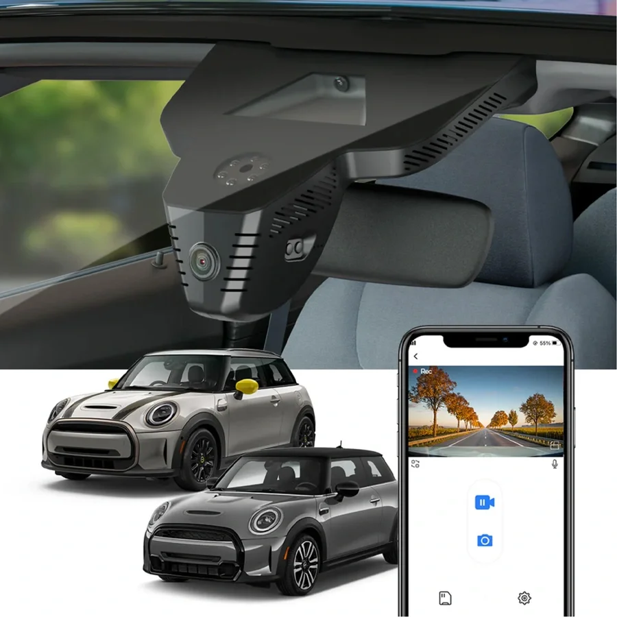 FITCAMX Integrert 4K Dashcam (foran+bak) v:1265129