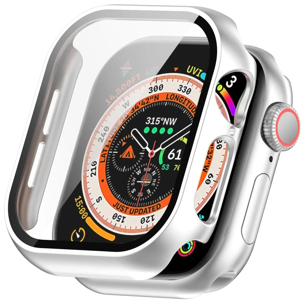 Apple Watch Series 11 42mm Heldekkende deksel med skjermbeskytter, Sølv Apple Watch Series 11 42mm Heldekkende deksel med skjermbeskytter, Sølv