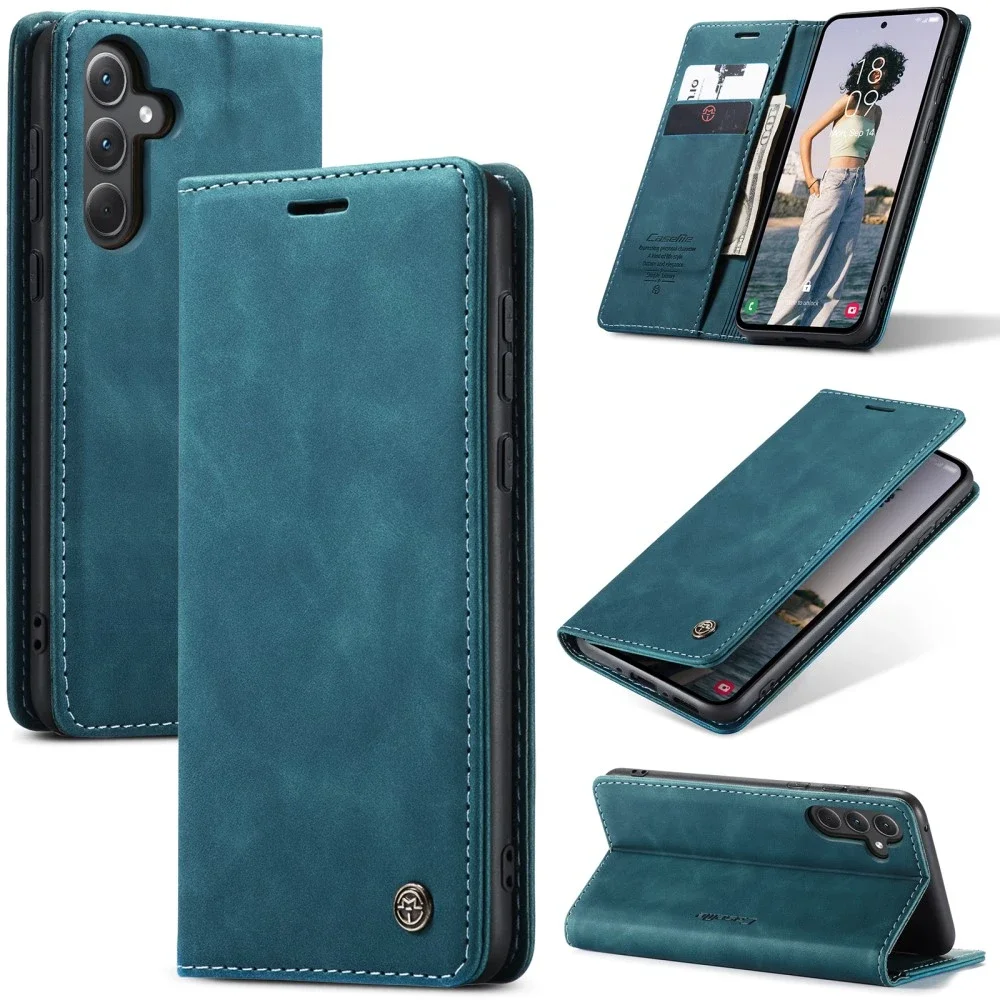 CaseMe Samsung Galaxy A56 Slankt lommeboketui, Blå