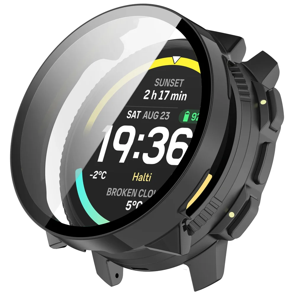 Suunto Vertical 2 Heldekkende deksel med skjermbeskytter, Svart