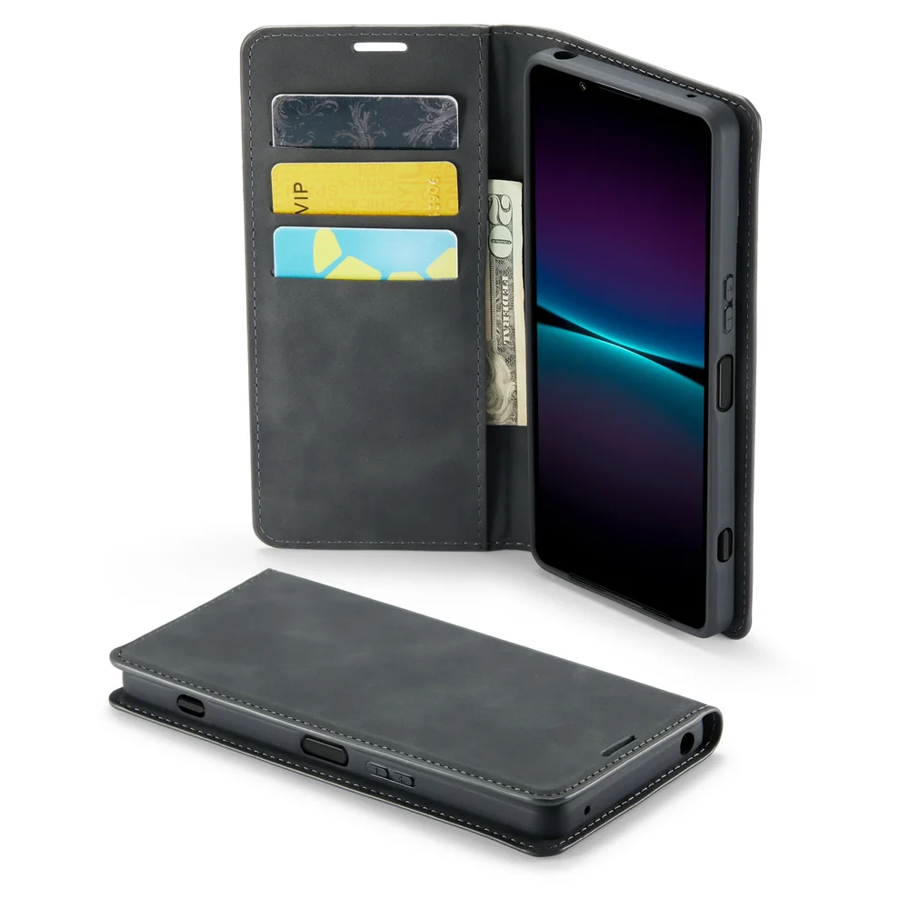 Mobique Sony Xperia 1 VII Slankt etui med kortlomme, Svart Mobique Sony Xperia 1 VII Slankt etui med kortlomme, Svart
