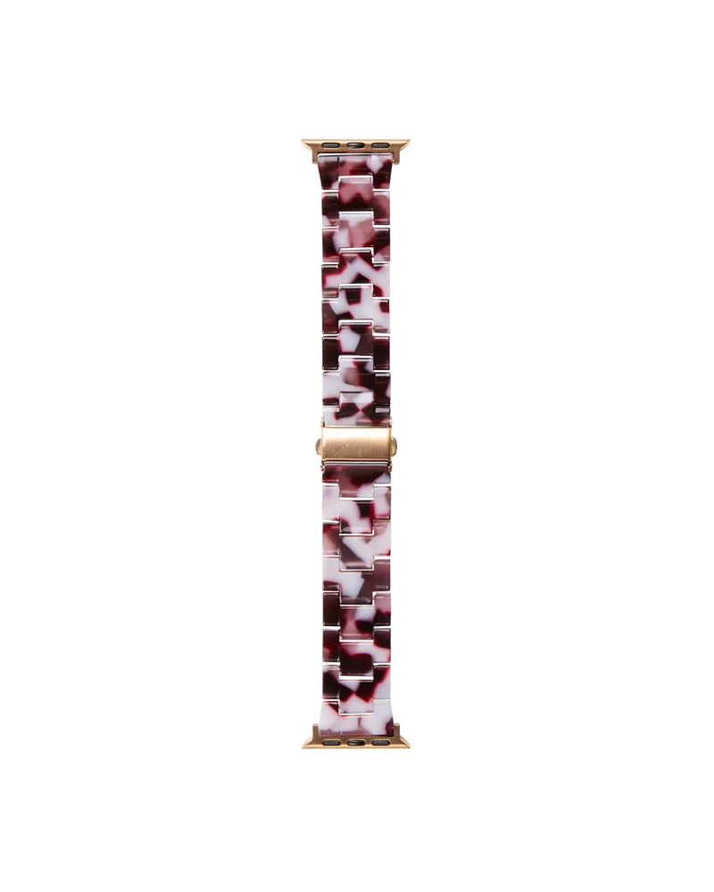 iDeal Of Sweden Apple Watch SE 3 40mm Luksuriøst resinarmbånd, Cherry Crush