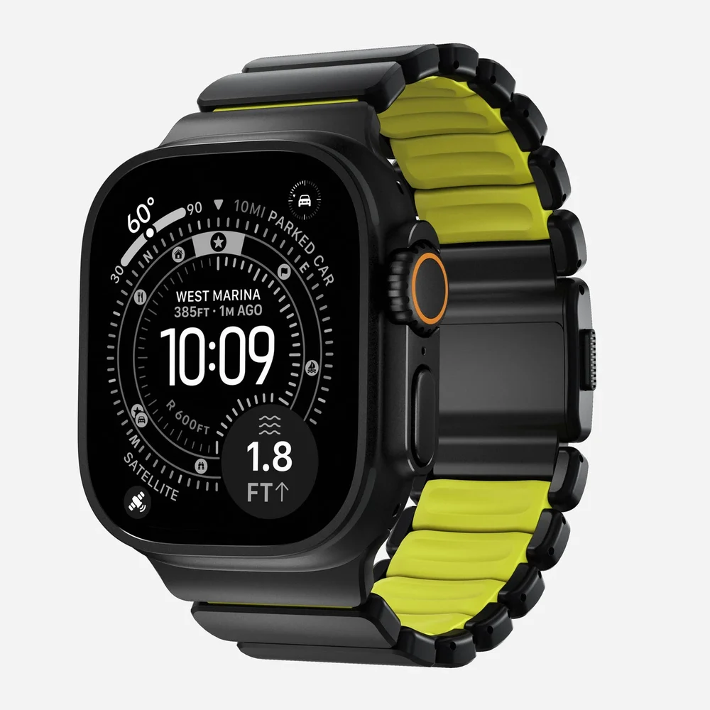 Nomad Apple Watch SE 3 44mm Reim Stratos, Black Titanium - Volt