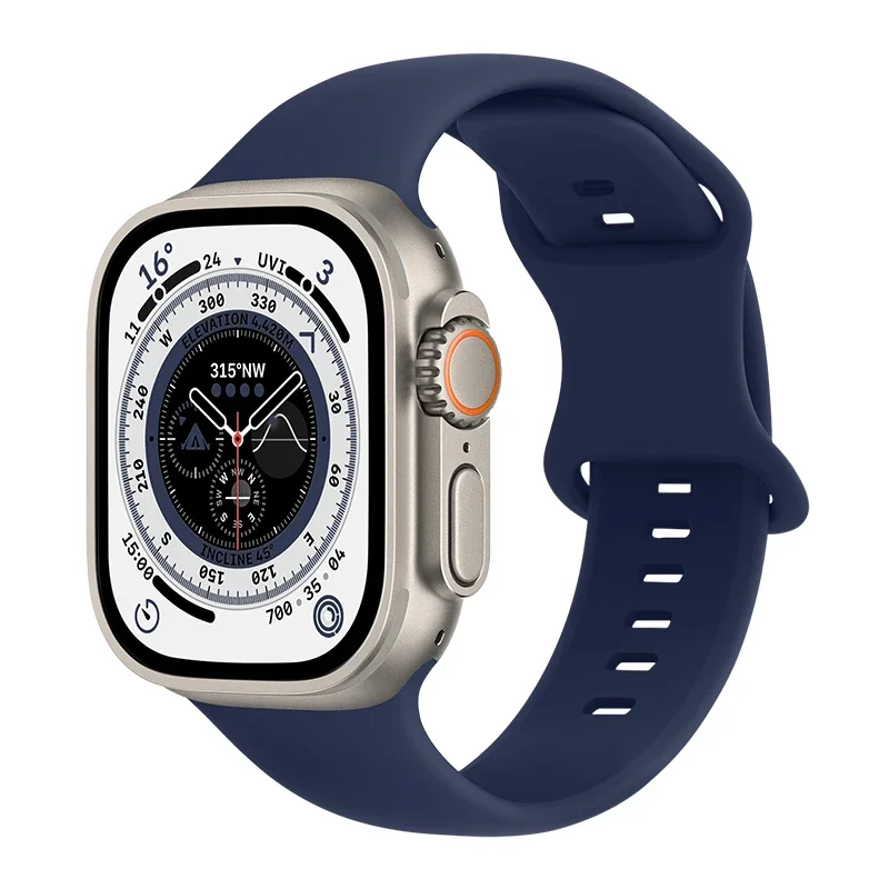 Apple Watch Series 1-3 42mm Reim i silikon, Blå