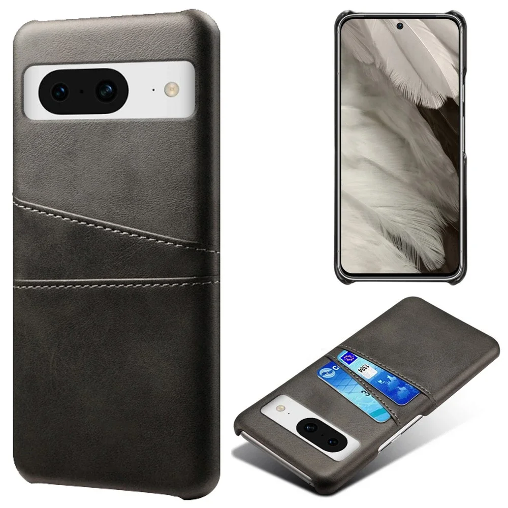 tectTech Google Pixel 8a Stilig deksel med 2 kortlommer, Svart