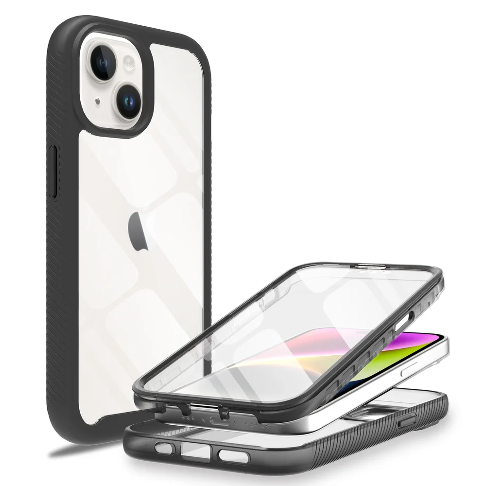 Mobique iPhone 15 Plus Deksel Full Protection, Svart