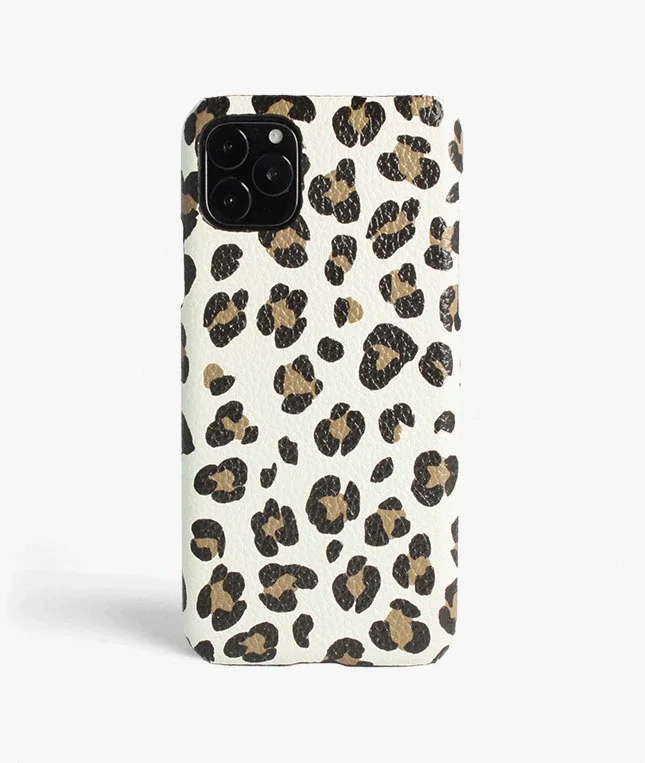 The Case Factory iPhone 11 Pro Max Deksel Leopardo Calf White