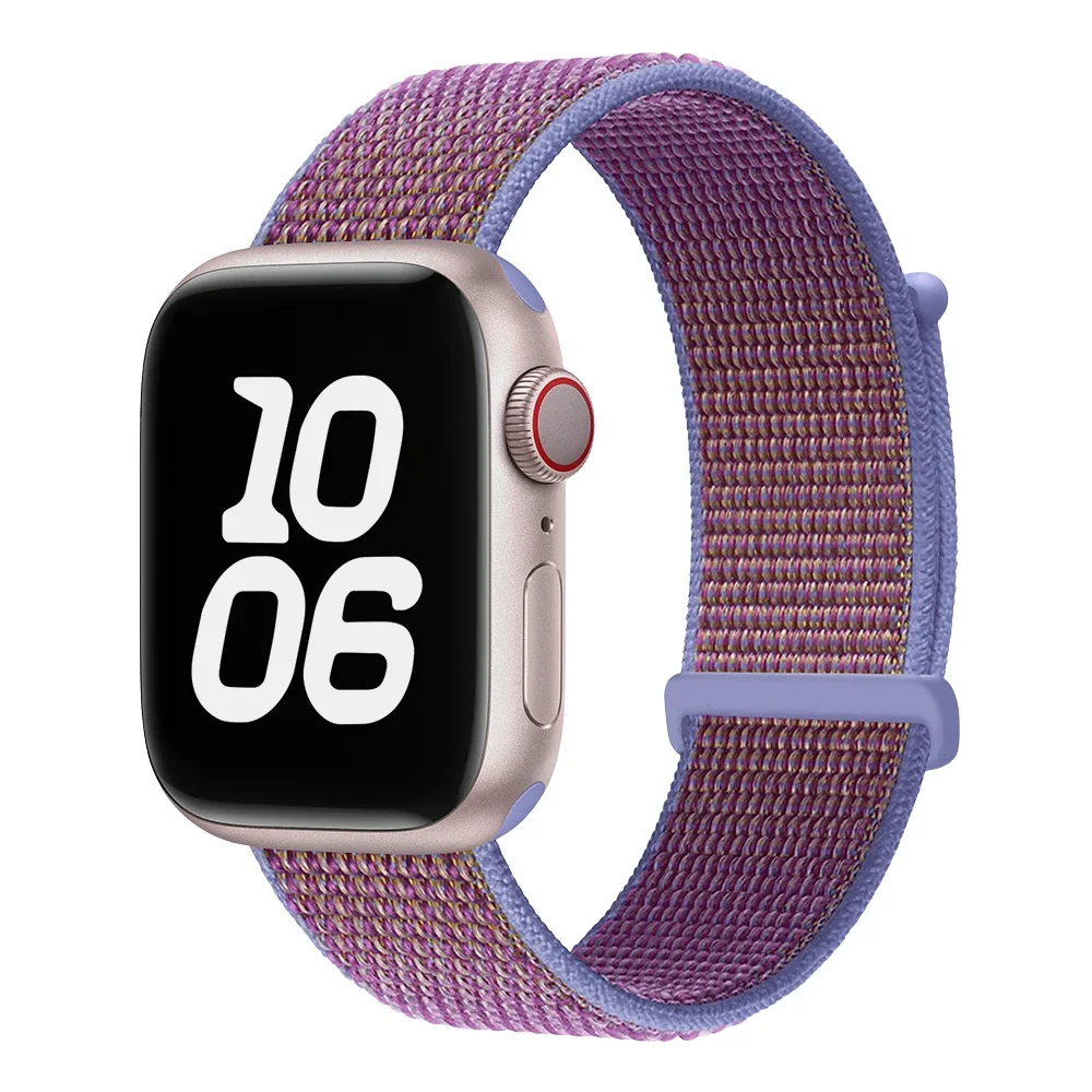 Nylonreim Apple Watch SE 3 40mm, Lilla