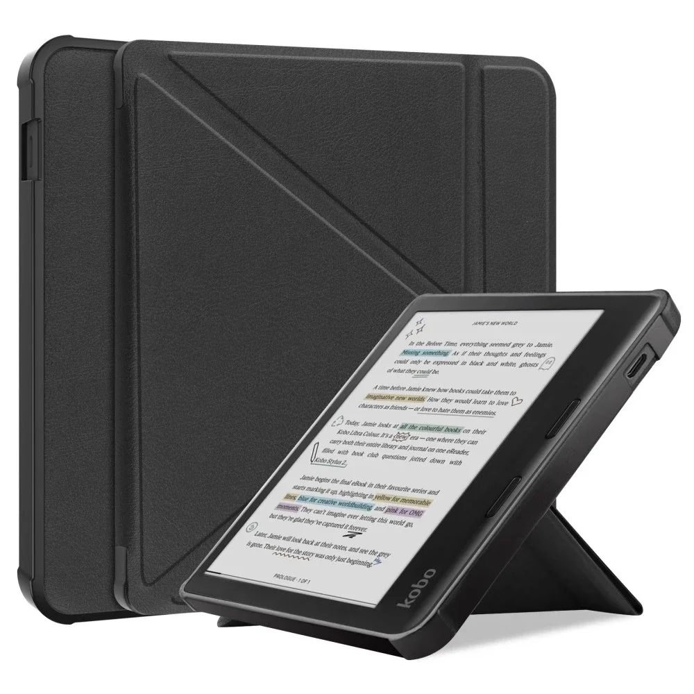 Kobo Libra Colour Etui med stativfunksjon, Svart Kobo Libra Colour Etui med stativfunksjon, Svart