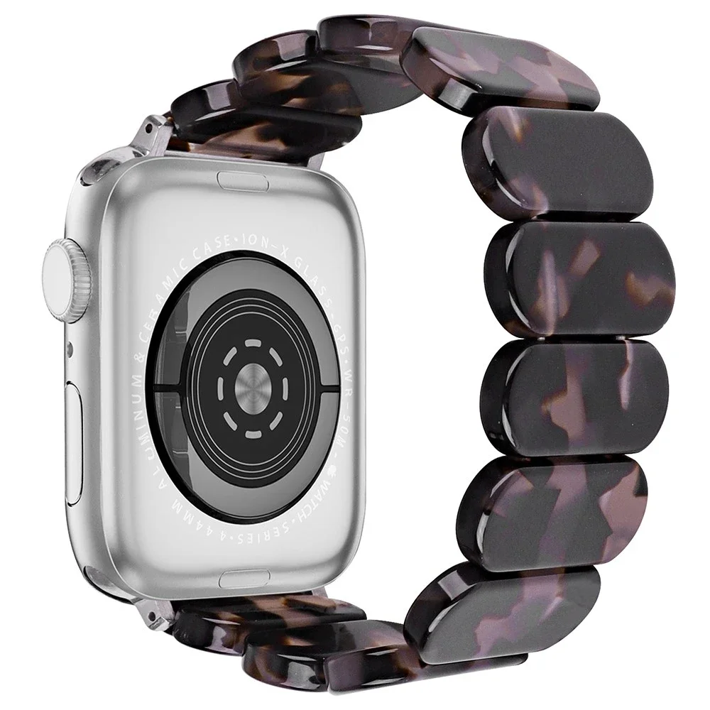 Apple Watch SE 3 40mm Fleksibel reim i resin, Svart/grå Apple Watch SE 3 40mm Fleksibel reim i resin, Svart/grå