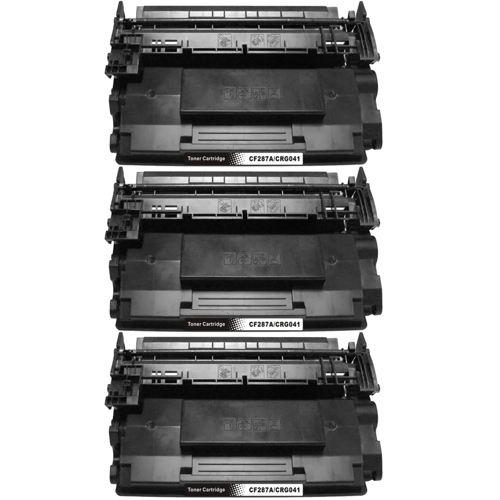 3-pack Kompatibel toner – erstatter HP 87A / CF287A – Svart, 9000 sider