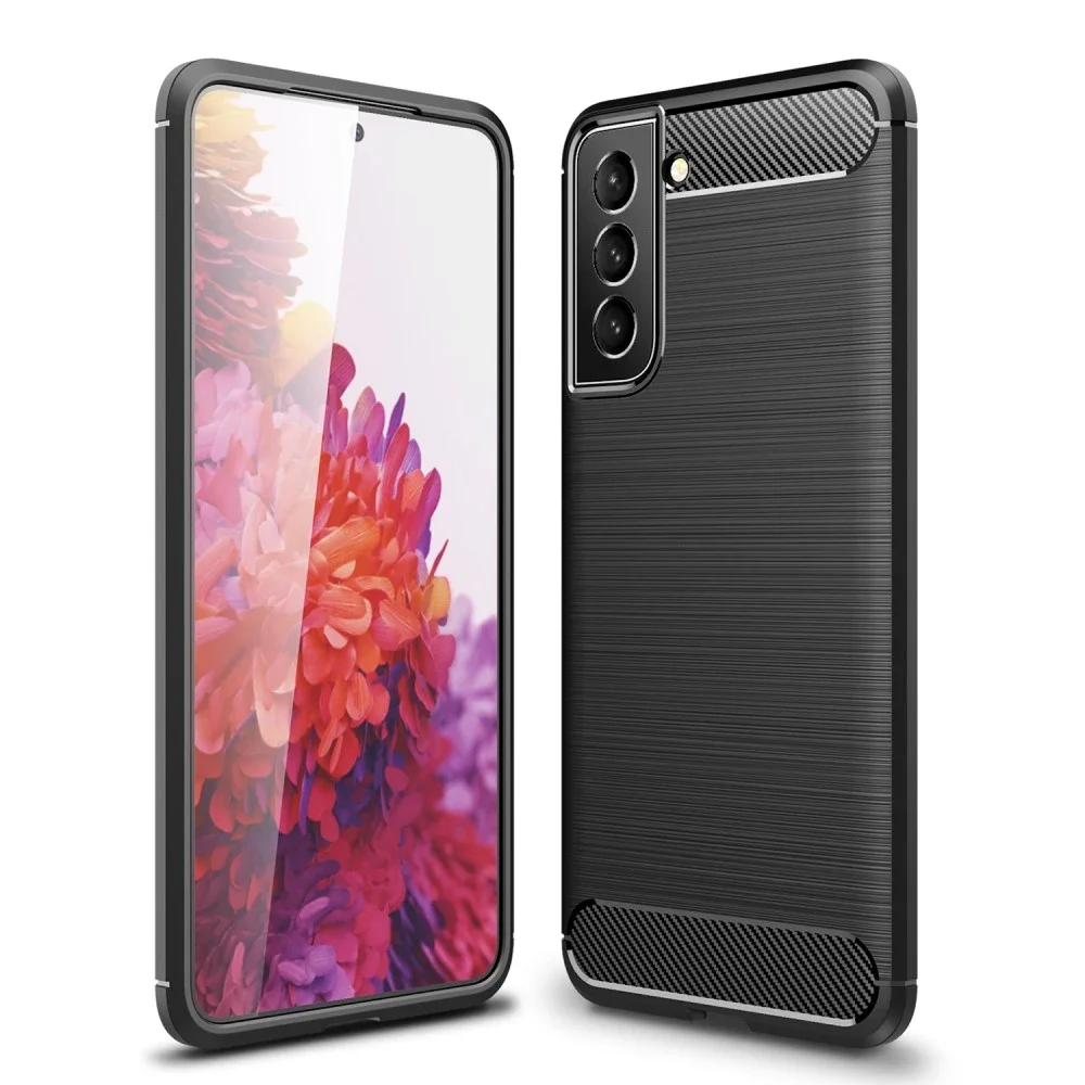 tectTech Samsung Galaxy S22 TPU-deksel Brushed, Svart