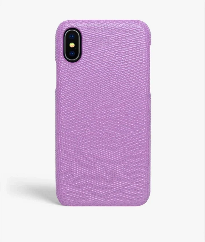The Case Factory iPhone Xs Max Deksel Lizard Violet
