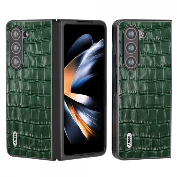 ABEEL Samsung Galaxy Z Fold 5 Deksel Krokodillemønster Grønn v:1710256