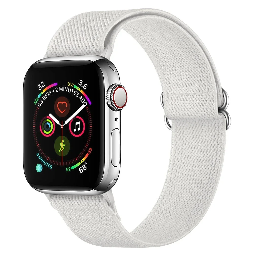 Apple Watch SE 3 40mm Elastisk reim, Hvit Apple Watch SE 3 40mm Elastisk reim, Hvit