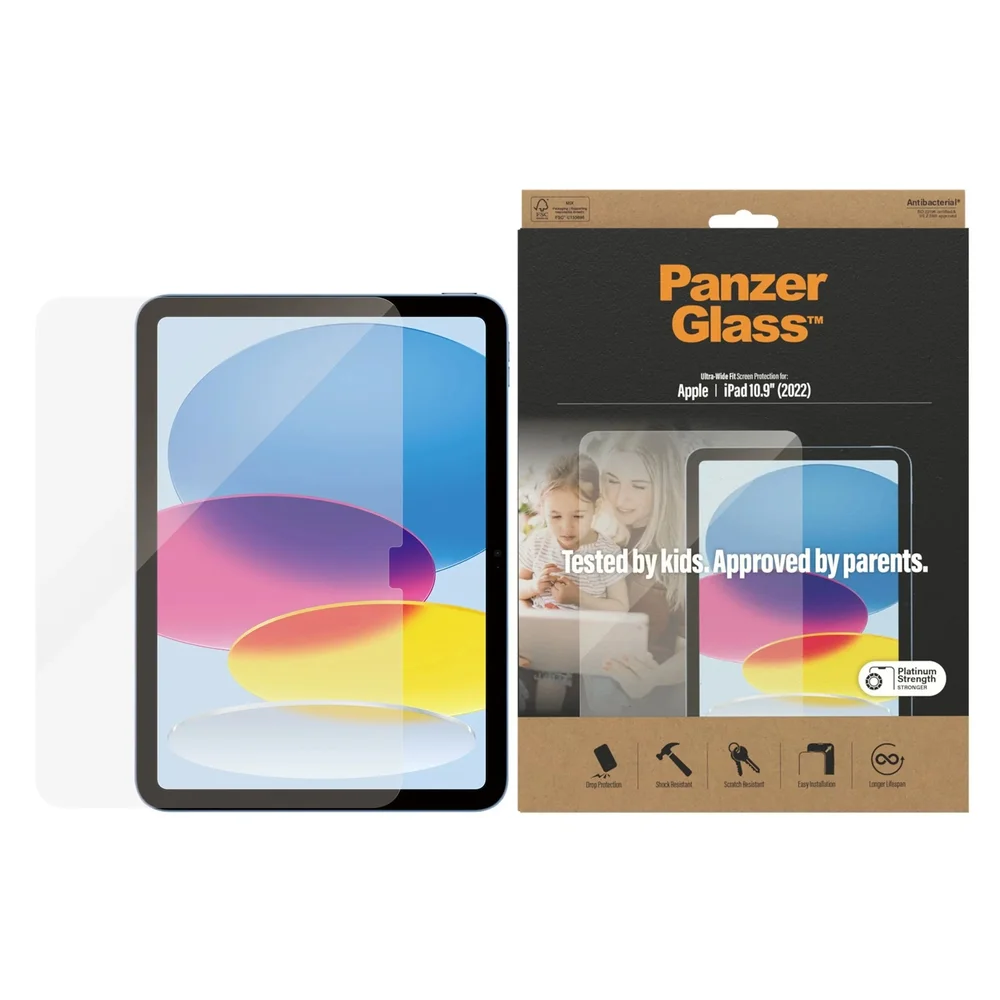 PanzerGlass Apple iPad 11 11th Gen (2025) Skærmbeskytter i ridsefast hærdet glas - Ultra Wide Fit