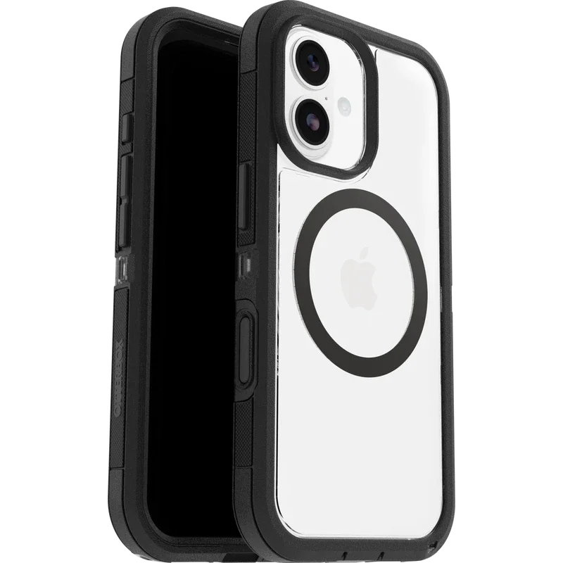 Otterbox iPhone 17 Defender XT Riktig støtsikkert MagSafe-deksel, Svart/gjennomsiktig