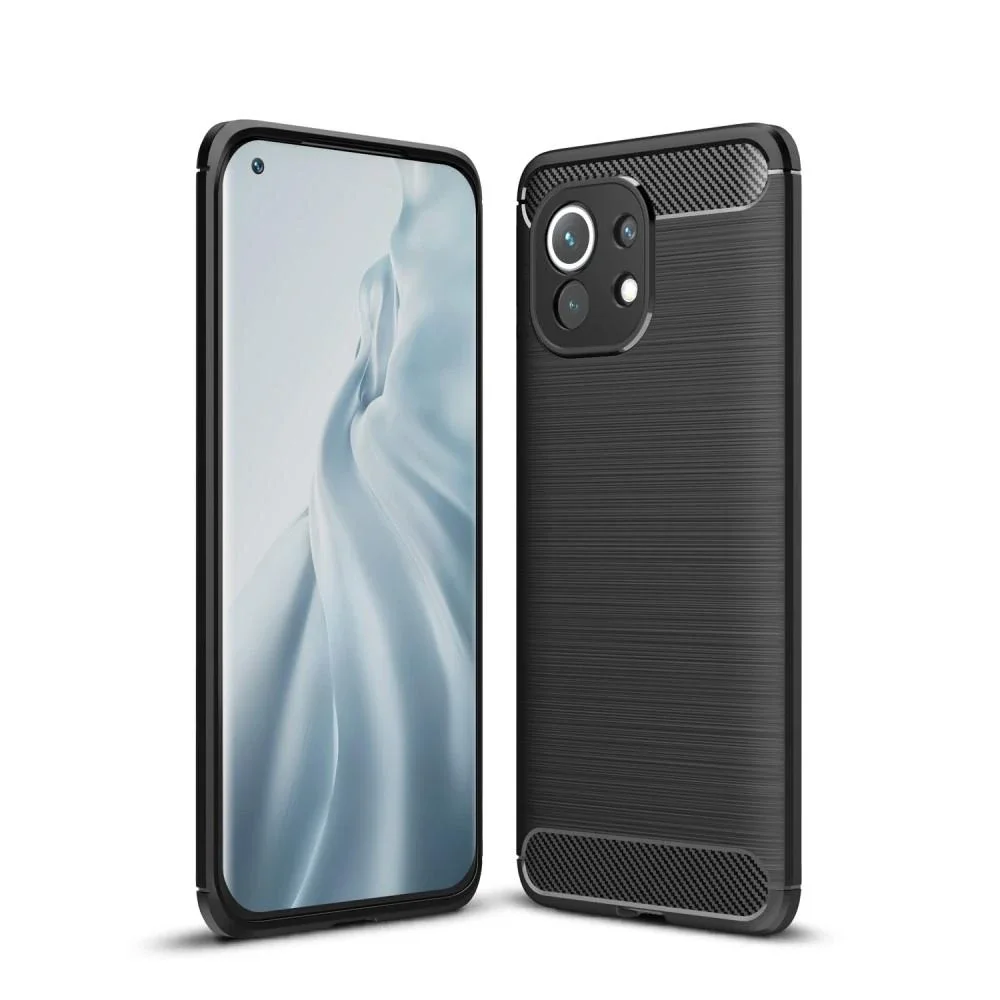 tectTech Xiaomi Mi 11 TPU-deksel Brushed, Svart tectTech Xiaomi Mi 11 TPU-deksel Brushed, Svart