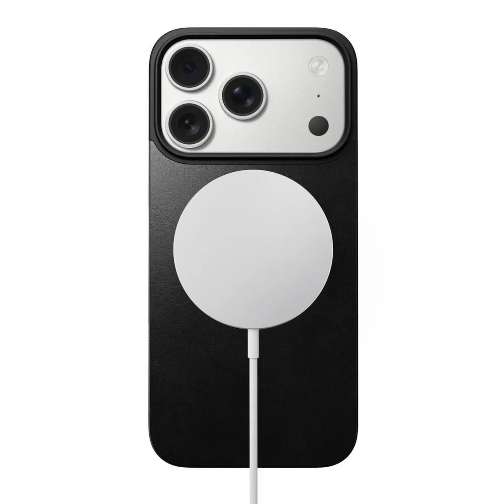 Nomad iPhone 17 Pro Magnetisk Bakside – Leather Back, Black